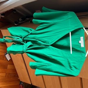Green Loft tie blouse